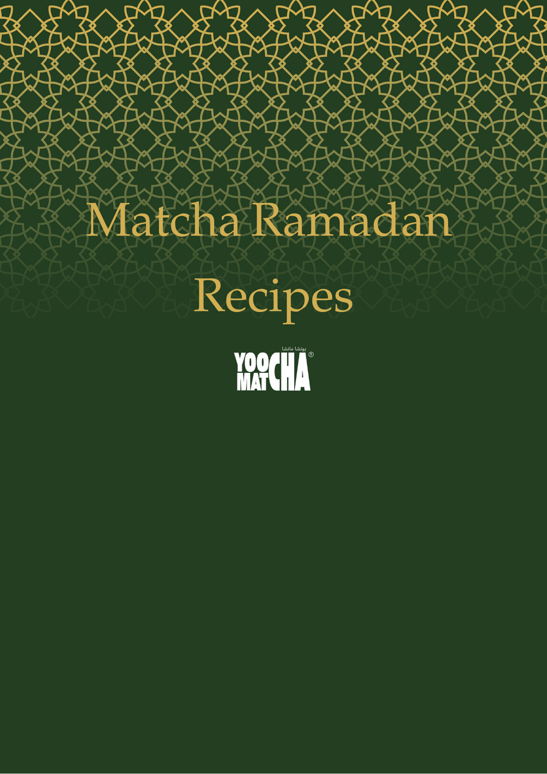 Matcha Ramadan Recipes